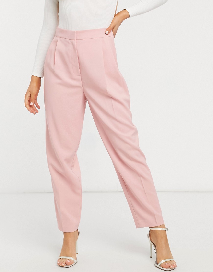 ASOS DESIGN mansy suit tapered pants in pink