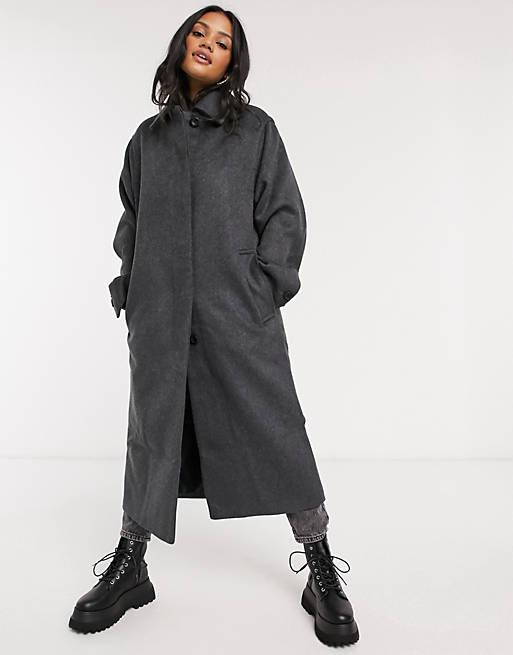 Asos Manteau en tricot gris clair-noir mouchet\u00e9 style d\u00e9contract\u00e9 Mode Manteaux en tricot Tricots 