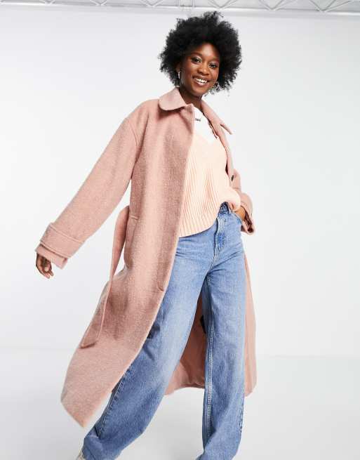 ASOS DESIGN Manteau ceintur style peignoir Rose ASOS