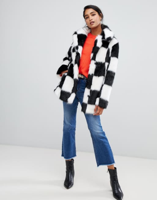 asos manteau fausse fourrure