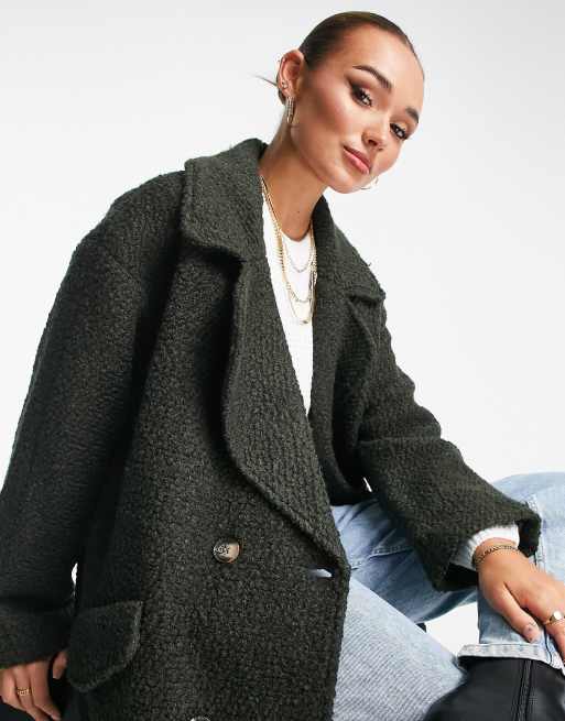 Manteau en best sale laine bouclée