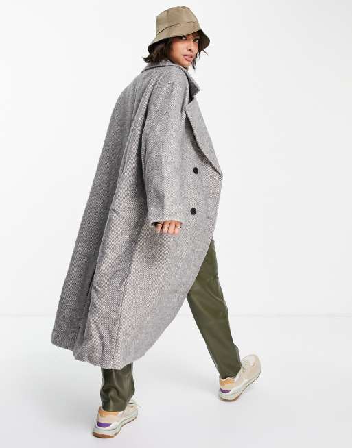 manteau gris femme asos