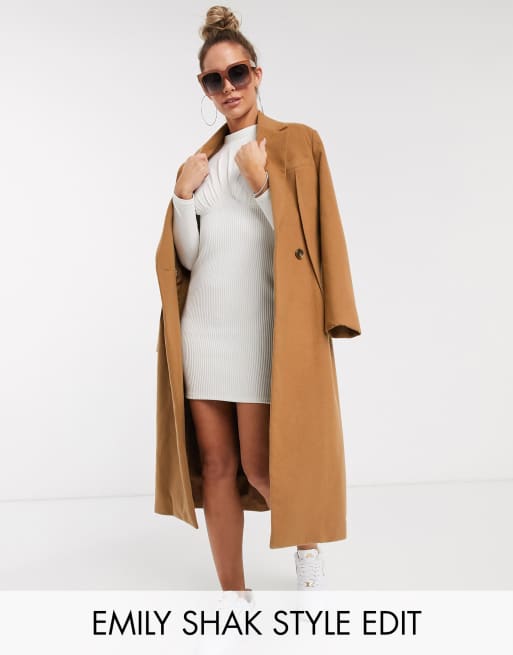 ASOS DESIGN Manteau long taille cintr e ASOS