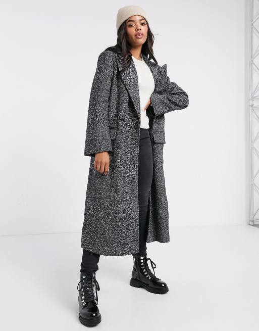 long manteau noir et blanc