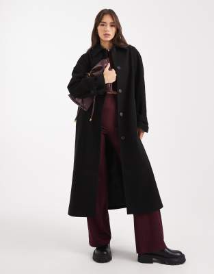 ASOS DESIGN - Manteau long - Noir