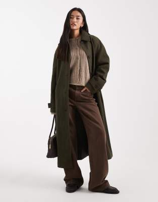 ASOS DESIGN - Manteau long - Olive | ASOS