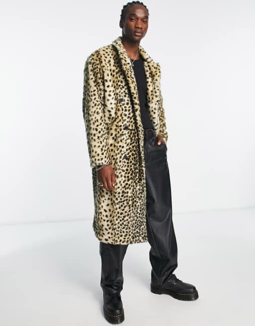 manteau oversize leopard