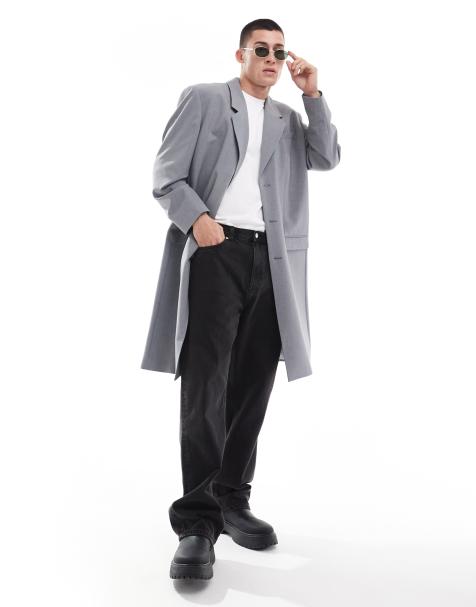 ASOS DESIGN - Manteau masculin oversize habillé - Gris - view 1