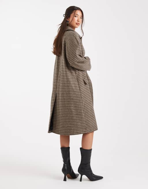 ASOS DESIGN - Manteau mi-long à carreaux vintage et doublure matelassée, 3 de 4
