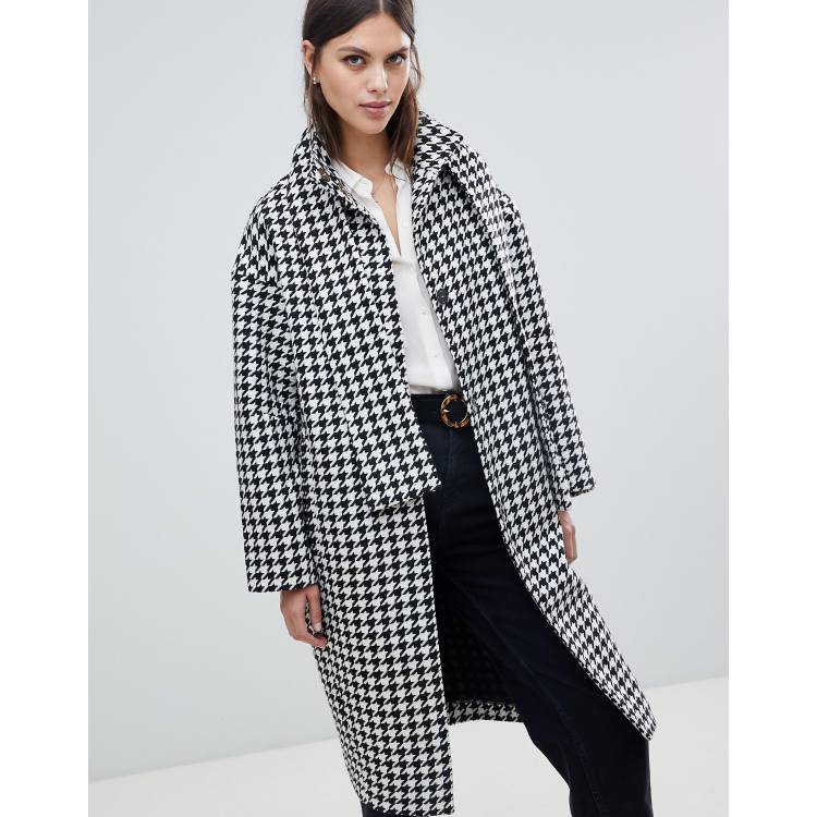 asos manteau pied de poule