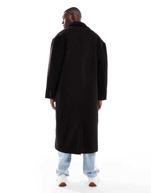 ASOS DESIGN - Manteau oversize aspect laine - Marron, 2 de 5