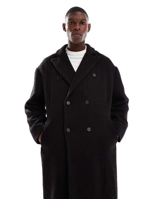 ASOS DESIGN - Manteau oversize aspect laine - Marron, 3 de 5