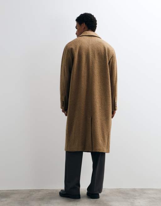 ASOS DESIGN manteau oversize effet laine marron bouclé, 5 de 5