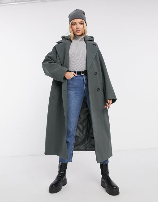 manteau vert sauge femme