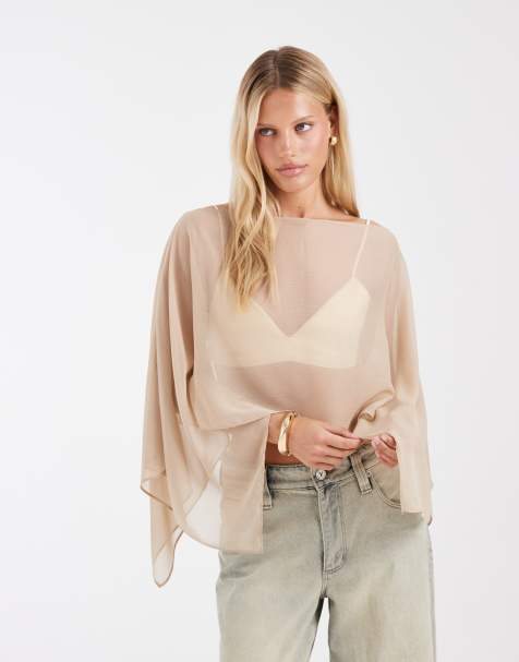 ASOS DESIGN mantella trasparente con brassière - view 1
