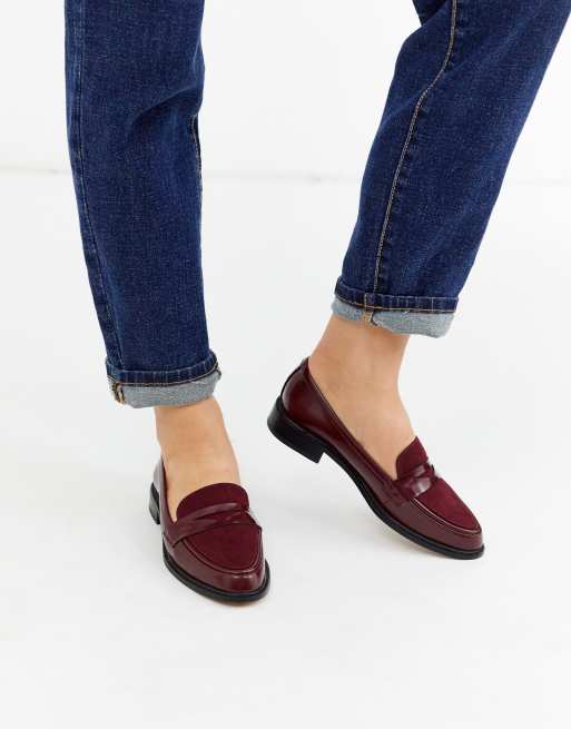 Asos on sale burgundy loafers