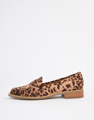 asos leopard print loafers