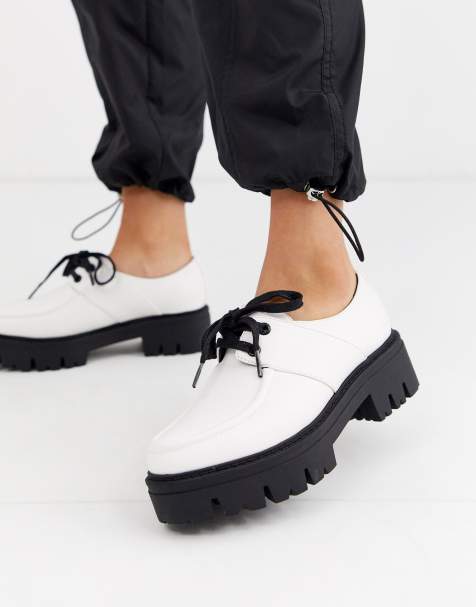 ASOS DESIGN - Map - Chaussures plates à semelle épaisse - Blanc