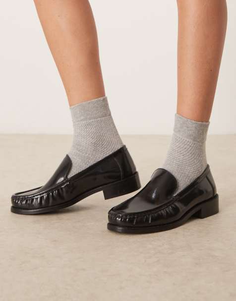 ASOS DESIGN - Marcel - Mocassins épurés en cuir de qualité supérieure - Noir - view 1