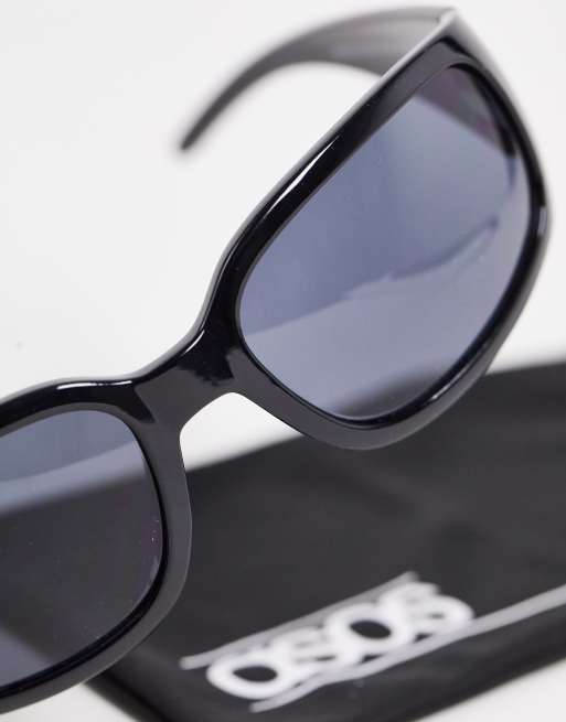 ASOS DESIGN gafas de sol medio ovaladas NEGRO | ASOS