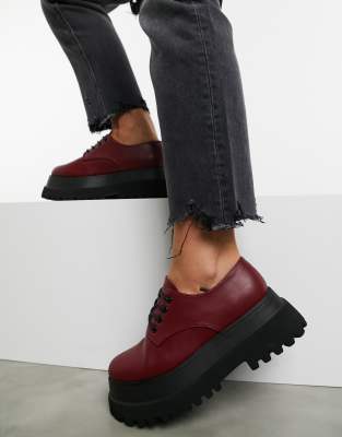 asos burgundy shoes