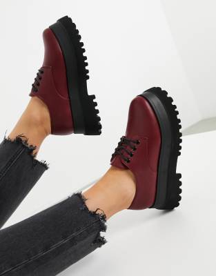 asos burgundy shoes