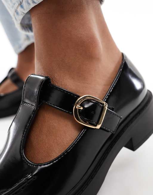 ASOS DESIGN Margo Flache Mary Jane Schuhe in Schwarz