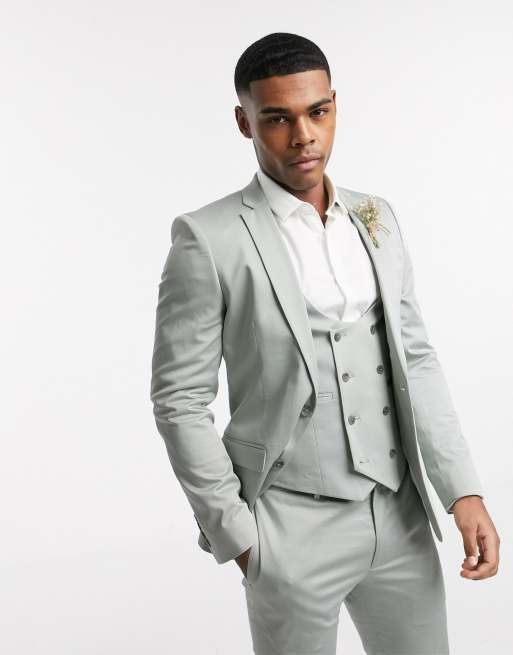 ASOS Wedding - Veste de costume ultra slim - Pêche clair