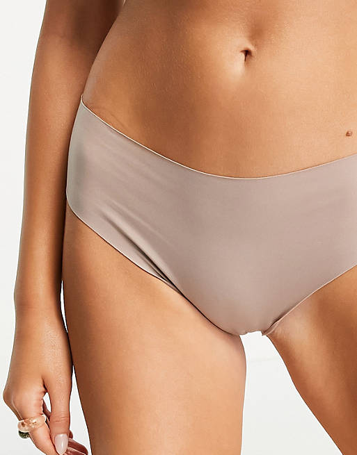 ASOS DESIGN Marina polyamide blend smoothing panties in mink - BROWN