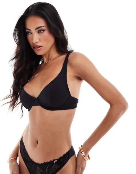 ASOS DESIGN - Marina - Reggiseno effetto levigante nero con ferretto - view 1