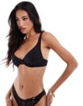 [ASOS DESIGN] ASOS DESIGN Marina smoothing underwire bra in black 30A Black
