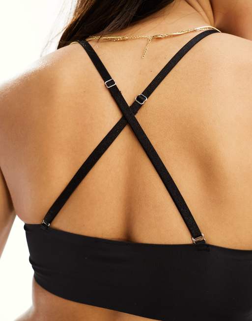 ASOS DESIGN – Marina – Svart, formande, vadderad bandeau-behå med avtagbara axelband, 2 av 4