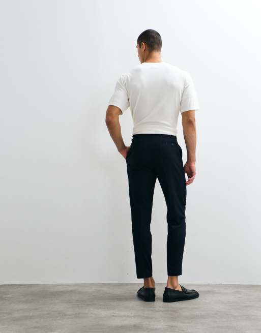 ASOS DESIGN – Marinblå, avsmalnande kostymbyxor, del av kostym, 4 av 5