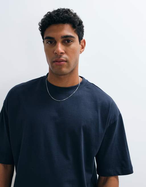 ASOS DESIGN – Marinblå bas-t-shirt i oversize, 2 av 5
