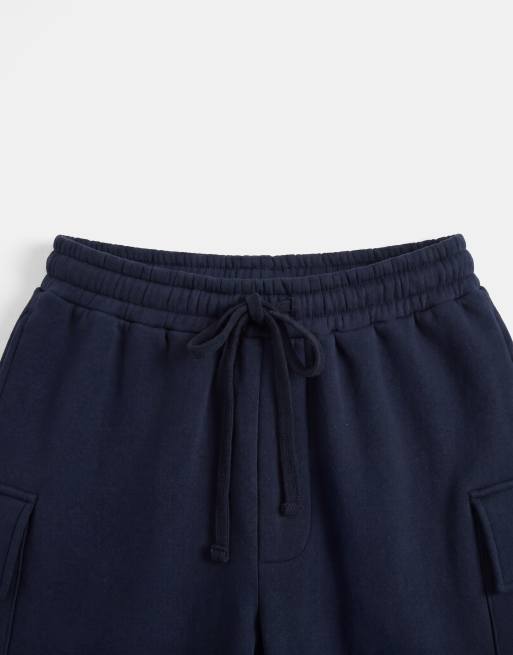 ASOS DESIGN – Marinblå cargoshorts i jersey, 9 av 9