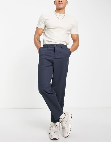 ASOS DESIGN – Marinblå chinos med ballong-passform - view 1