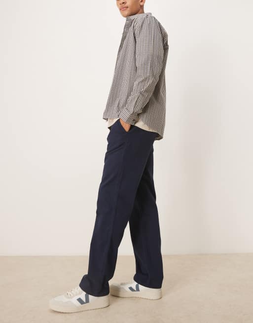 ASOS DESIGN – Marinblå chinos med rak passform, 3 av 5