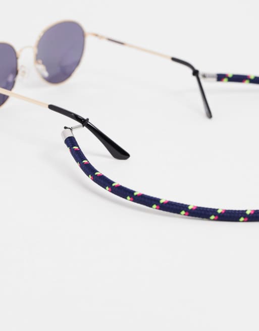 ASOS DESIGN – Marinblå glasögonrem, 7 mm