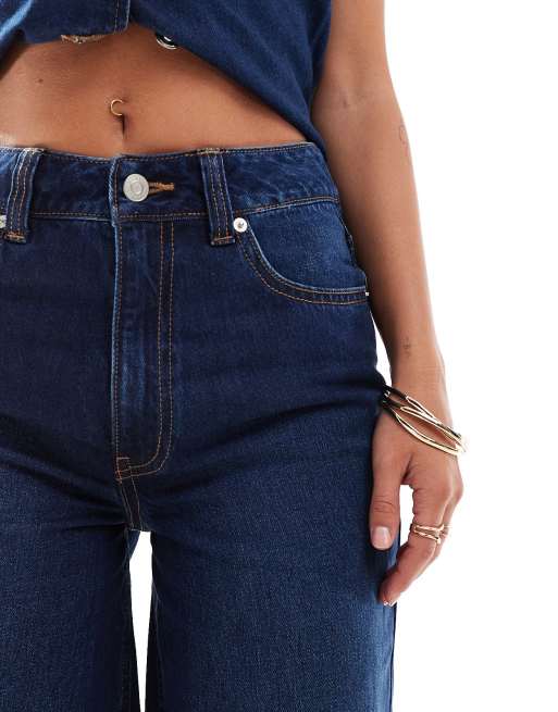 ASOS DESIGN – Marinblå jeans med vida ben, 4 av 5