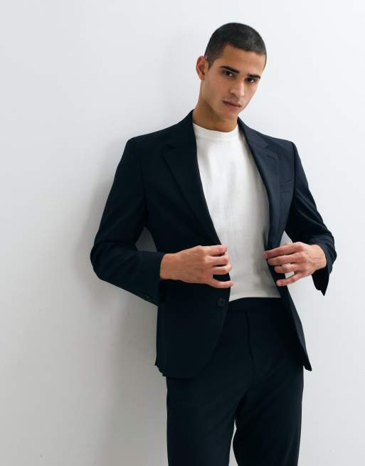 ASOS DESIGN – Marinblå kavaj med smal passform, 5 av 5