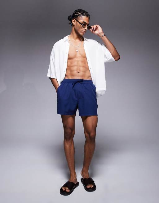 ASOS DESIGN – Marinblå korta badshorts, 2 av 4