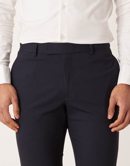 ASOS DESIGN – Marinblå kostymbyxor med smal passform, 5 av 5