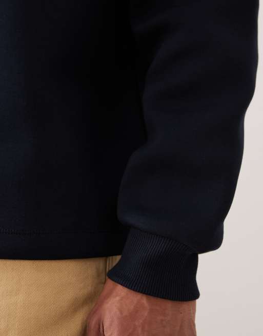 ASOS DESIGN – Marinblå, kraftig sweatshirt, 5 av 5