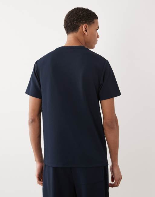 ASOS DESIGN – Marinblå, kraftig, uppklädd t-shirt med regular fit, del av set, 5 av 5