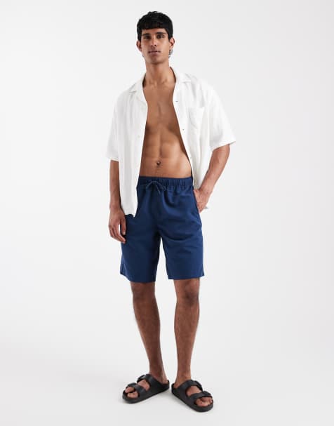 ASOS DESIGN – Marinblå, långa badshorts - view 1