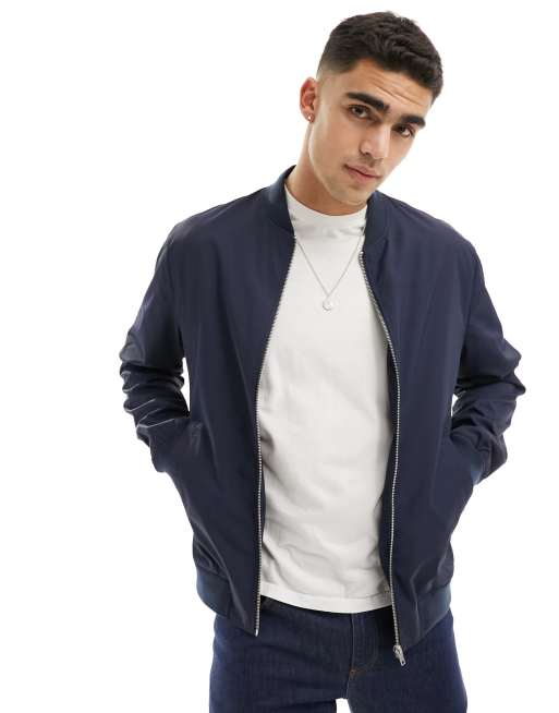 ASOS DESIGN – Marinblå lätt bomberjacka