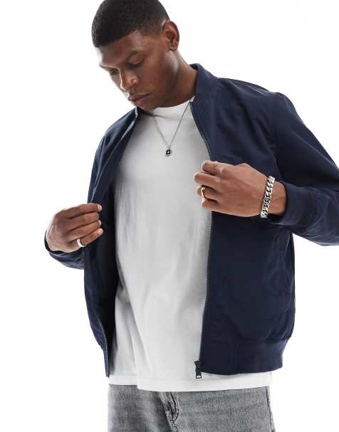 ASOS DESIGN – Marinblå lätt bomberjacka - view 1