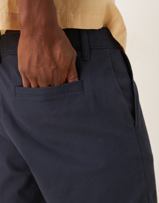ASOS DESIGN – Marinblå, medellånga chinoshorts med resårmidja, 3 av 5