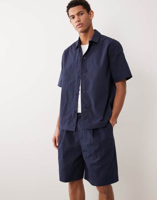 ASOS DESIGN – Marinblå, mellanlånga shorts i tech-tyg, del av set, 2 av 5