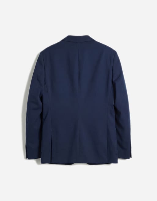 ASOS DESIGN – Marinblå, slouchy kavaj i bomullstwill, 7 av 12